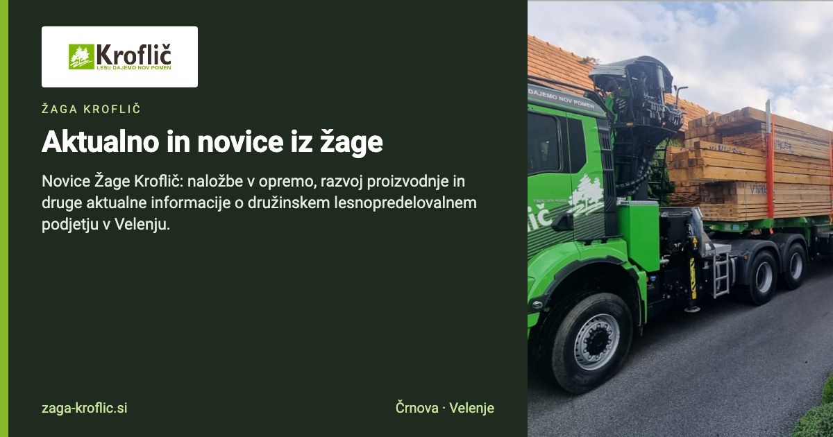 Aktualno | Žaga Kroflič