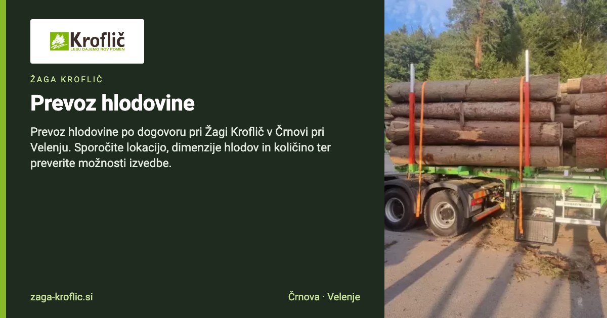 Prevoz hlodovine | Žaga Kroflič